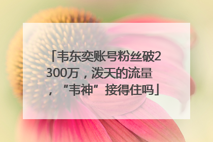 韦东奕账号粉丝破2300万，泼天的流量，“韦神”接得住吗