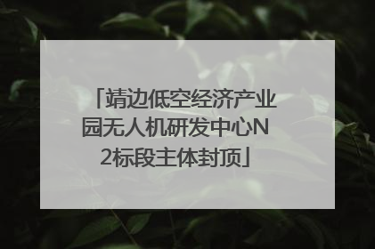 靖边低空经济产业园无人机研发中心N2标段主体封顶