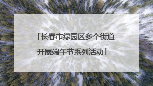 长春市绿园区多个街道开展端午节系列活动