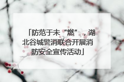 防范于未“燃”，湖北谷城警消联合开展消防安全宣传活动