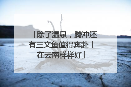 除了温泉，腾冲还有三文鱼值得奔赴丨在云南样样好