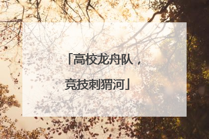 高校龙舟队，竞技刺猬河