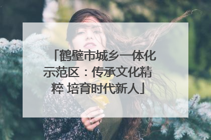 鹤壁市城乡一体化示范区：传承文化精粹 培育时代新人
