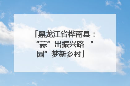 黑龙江省桦南县：“蒜”出振兴路 “园”梦新乡村