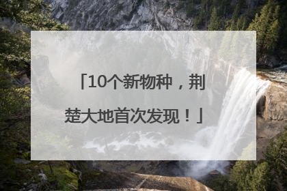 10个新物种，荆楚大地首次发现！