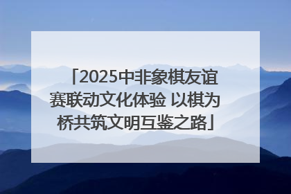2025中非象棋友谊赛联动文化体验 以棋为桥共筑文明互鉴之路