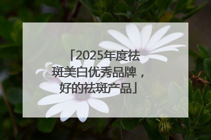 2025年度祛斑美白优秀品牌，好的祛斑产品