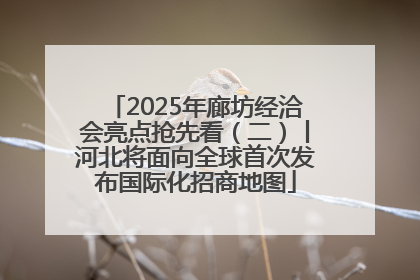 2025年廊坊经洽会亮点抢先看（二）丨河北将面向全球首次发布国际化招商地图