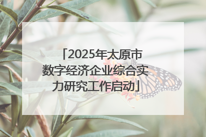 2025年太原市数字经济企业综合实力研究工作启动