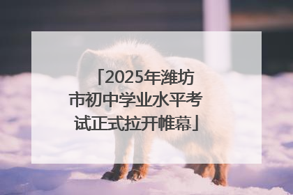 2025年潍坊市初中学业水平考试正式拉开帷幕