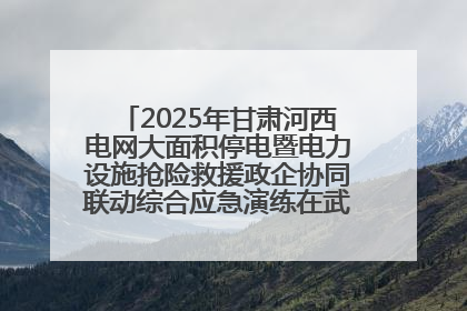 2025年甘肃河西电网大面积停电暨电力设施抢险救援政企协同联动综合应急演练在武威成功举行