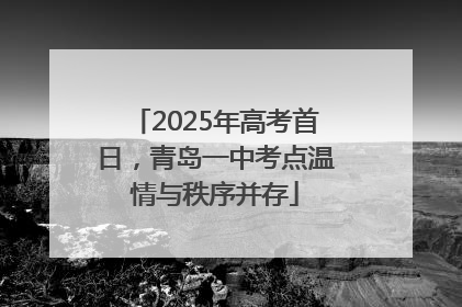 2025年高考首日，青岛一中考点温情与秩序并存