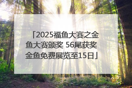 2025福鱼大赛之金鱼大赛颁奖 56尾获奖金鱼免费展览至15日