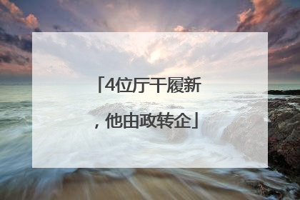 4位厅干履新，他由政转企