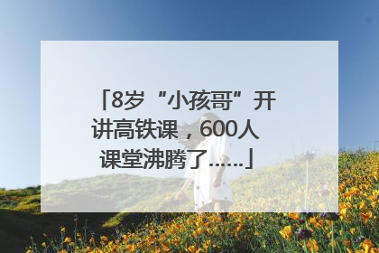 8岁“小孩哥”开讲高铁课，600人课堂沸腾了……