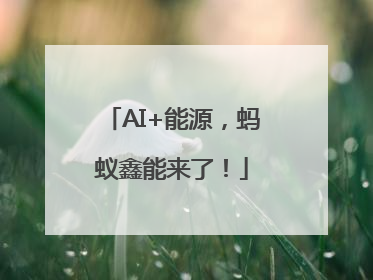 AI+能源，蚂蚁鑫能来了！